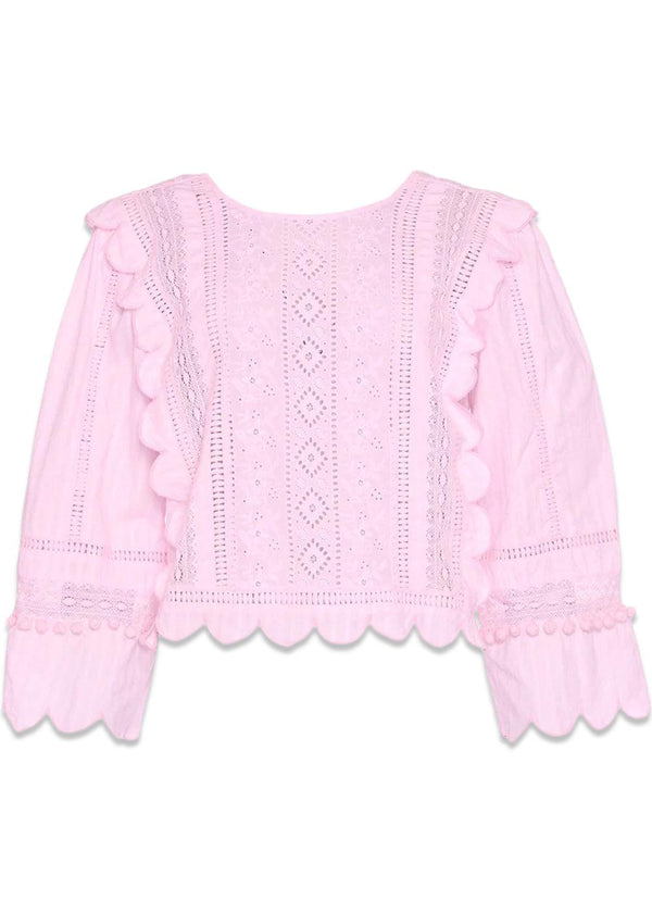 Miramar Cotton Blouse - Pastel Pink