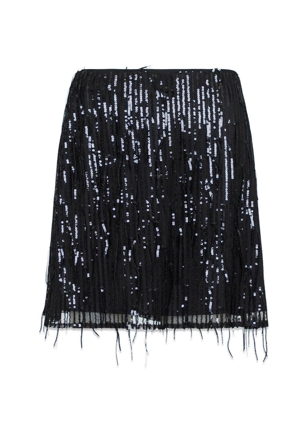Miva Sequins Skirt - Black