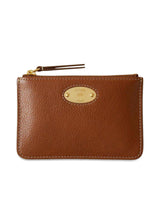 Mulberry Plaque Small Zip Coin Pouch - Oak