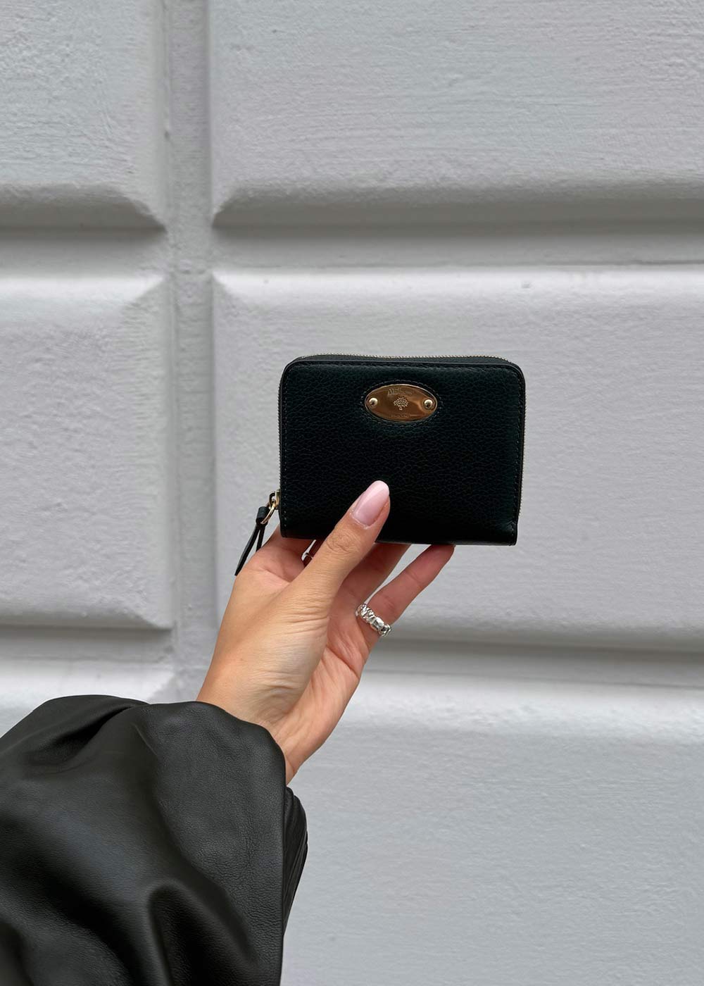 Mulberry Plaque Sml Zip Around - Black-Wallet/Purse-Mulberry-Butler Loftet