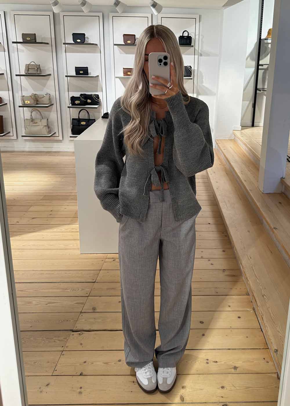 Muscado Knit Cardigan - Grey Melange-Knitwear-Neo Noir-Butler Loftet