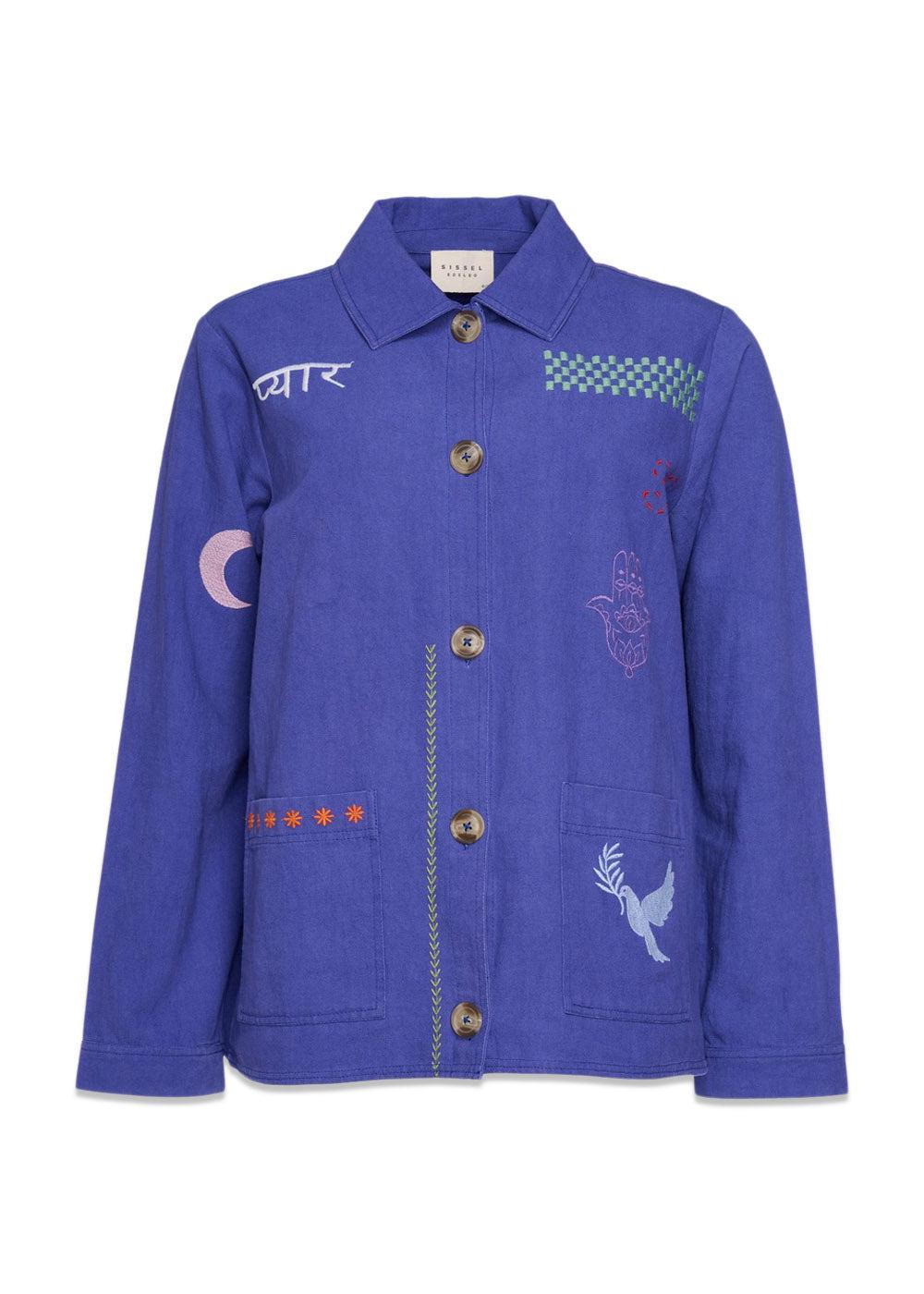 My Organic Cotton Jacket - Ultramarine Blue-Outerwear-Sissel Edelbo-Butler Loftet