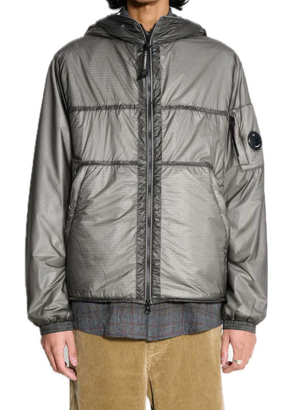 NADA SHELL PRIMALOFT® HOODED JACKET - Smoked Pearl-Outerwear-C.P. Company-Butler Loftet