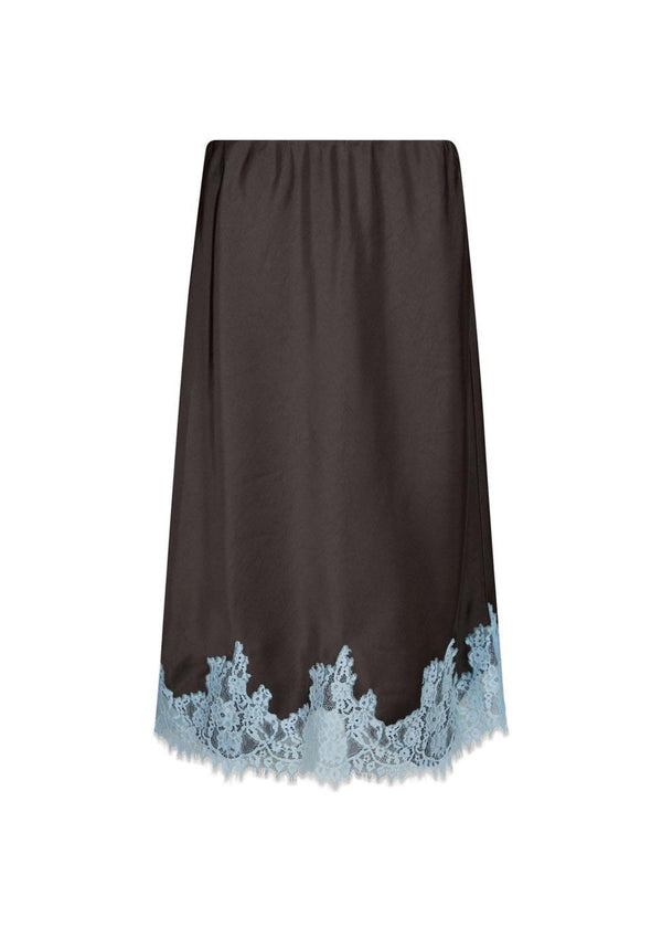 Naira Lace Skirt - Dark Brown-Skirts-Neo Noir-Butler Loftet