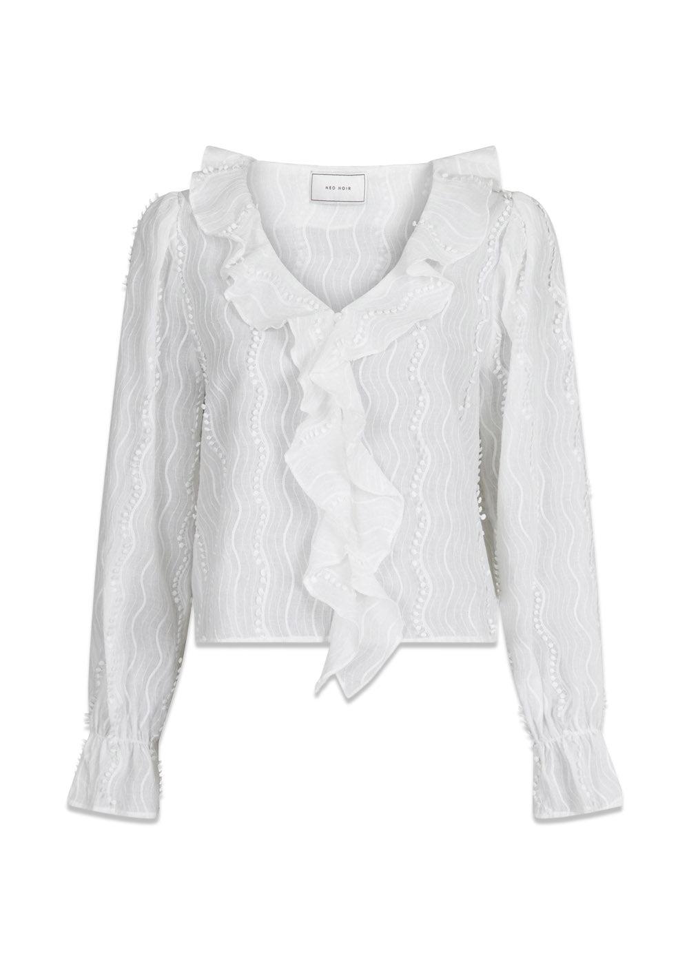 Neo Noirs Nanci Wave Blouse - Off White. Køb blouses her.