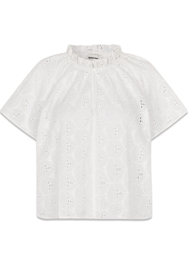 Nanettemd SS top - Soft White-Top-Modström-Butler Loftet