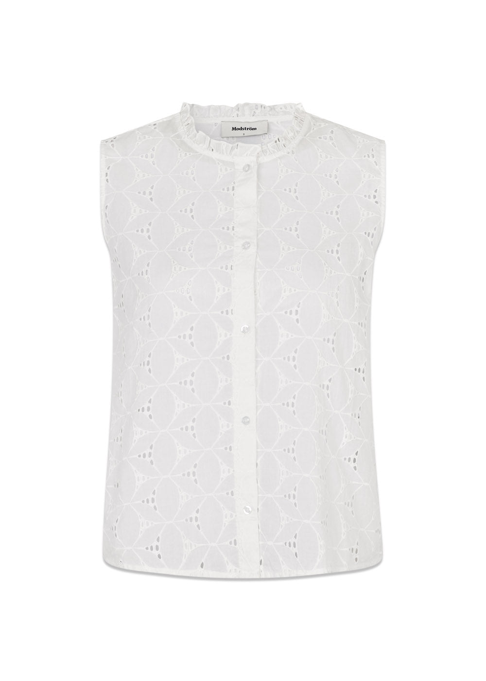 Nanettemd top - Soft White-Top-Modström-Butler Loftet