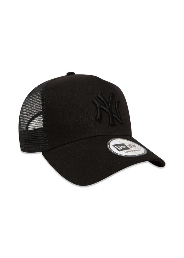 New Era Clean Trucker NY - Black / Black-Headwear-New Era-Butler Loftet