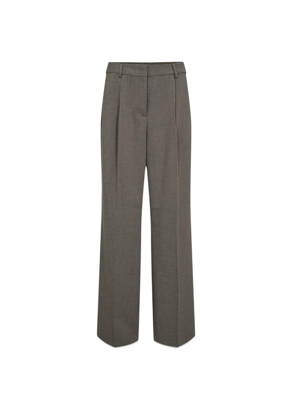 Nicole Pleat Pant - Beige Melangé-Pants-HAUTE L’AMITIÉ-Butler Loftet