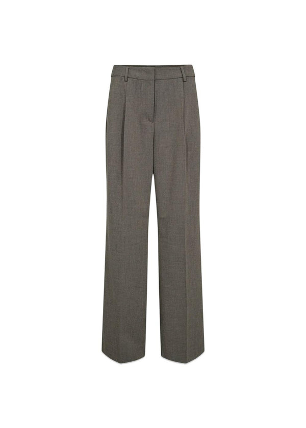 Nicole Pleat Pant - Beige Melangé-Pants-HAUTE L’AMITIÉ-Butler Loftet