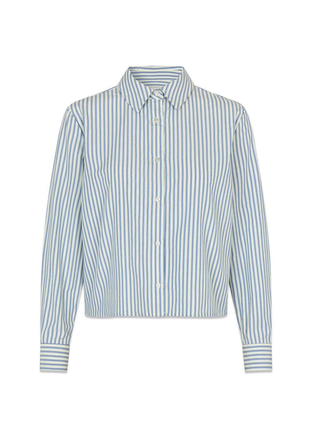 Nikkomd shirt - White Blue Stripe-Shirts-Modström-Butler Loftet