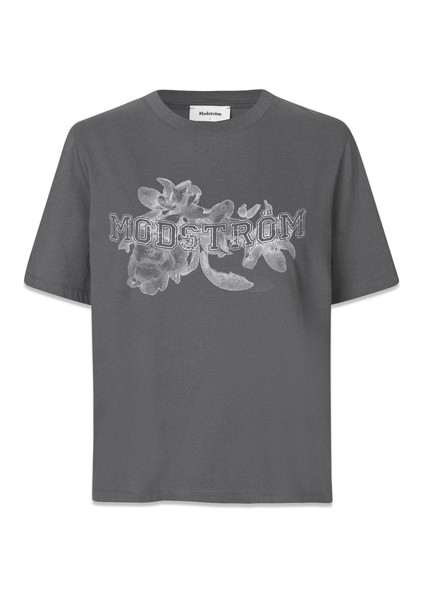 Nilasmd print t-shirt - Rainy Grey-T-shirts-Modström-Butler Loftet