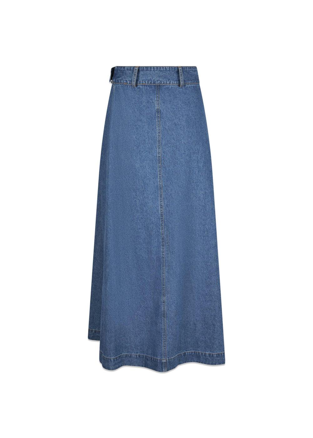 Nina Wrap Denim Skirt - Blue