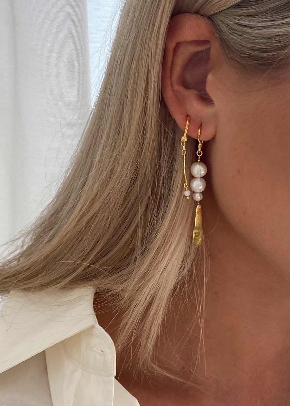 Noor Earrings - Sterling Silver (925) Gold Plated