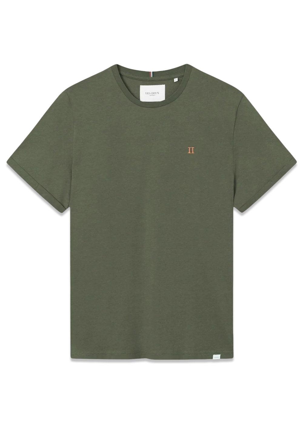 Nørregaard T-Shirt - Olive Night/Orange
