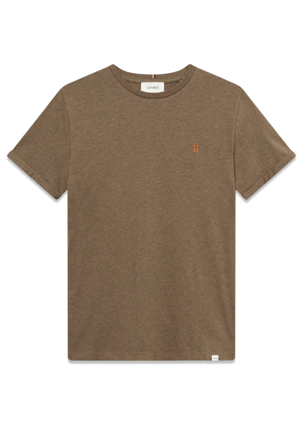 Nørregaard T-Shirt - Walnut Melange/Orange