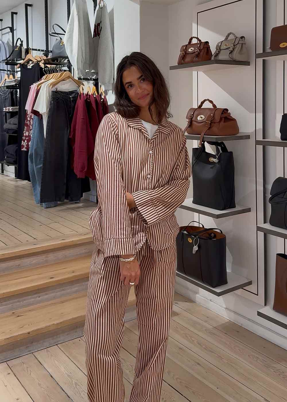 Nuit Pyjamas Set - Brown Stripes