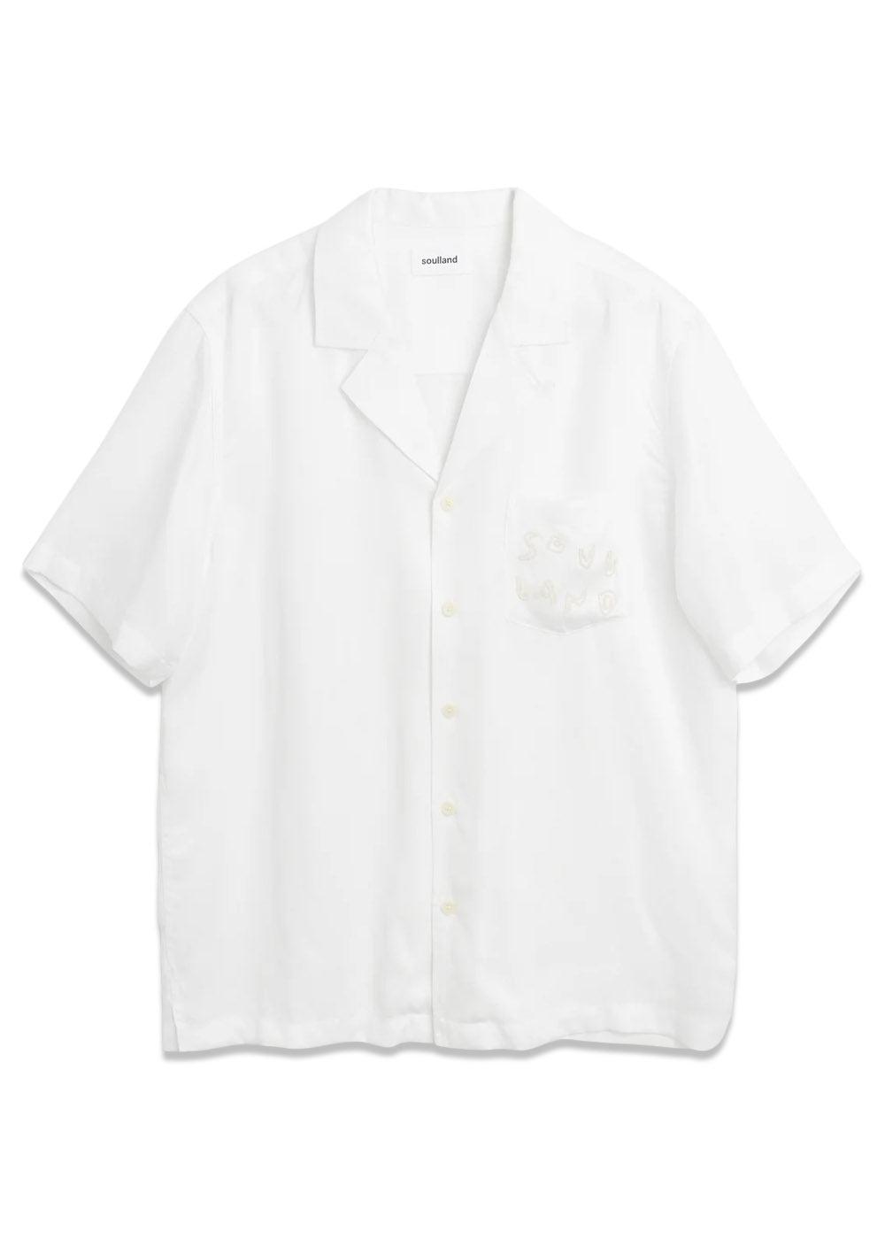Orson Beaded logo Shirt - White