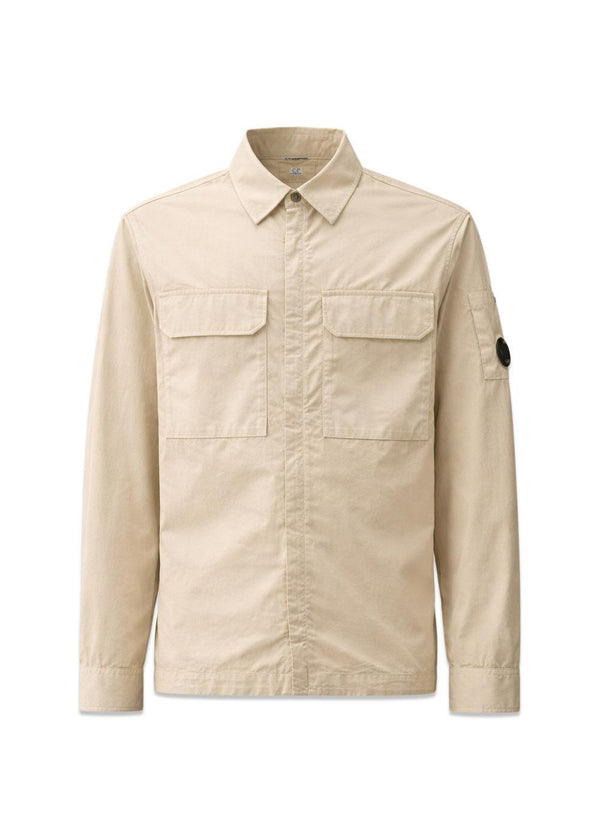 Overshirt - Organic Gabardine - Gauze White-Shirts-C.P. Company-Butler Loftet