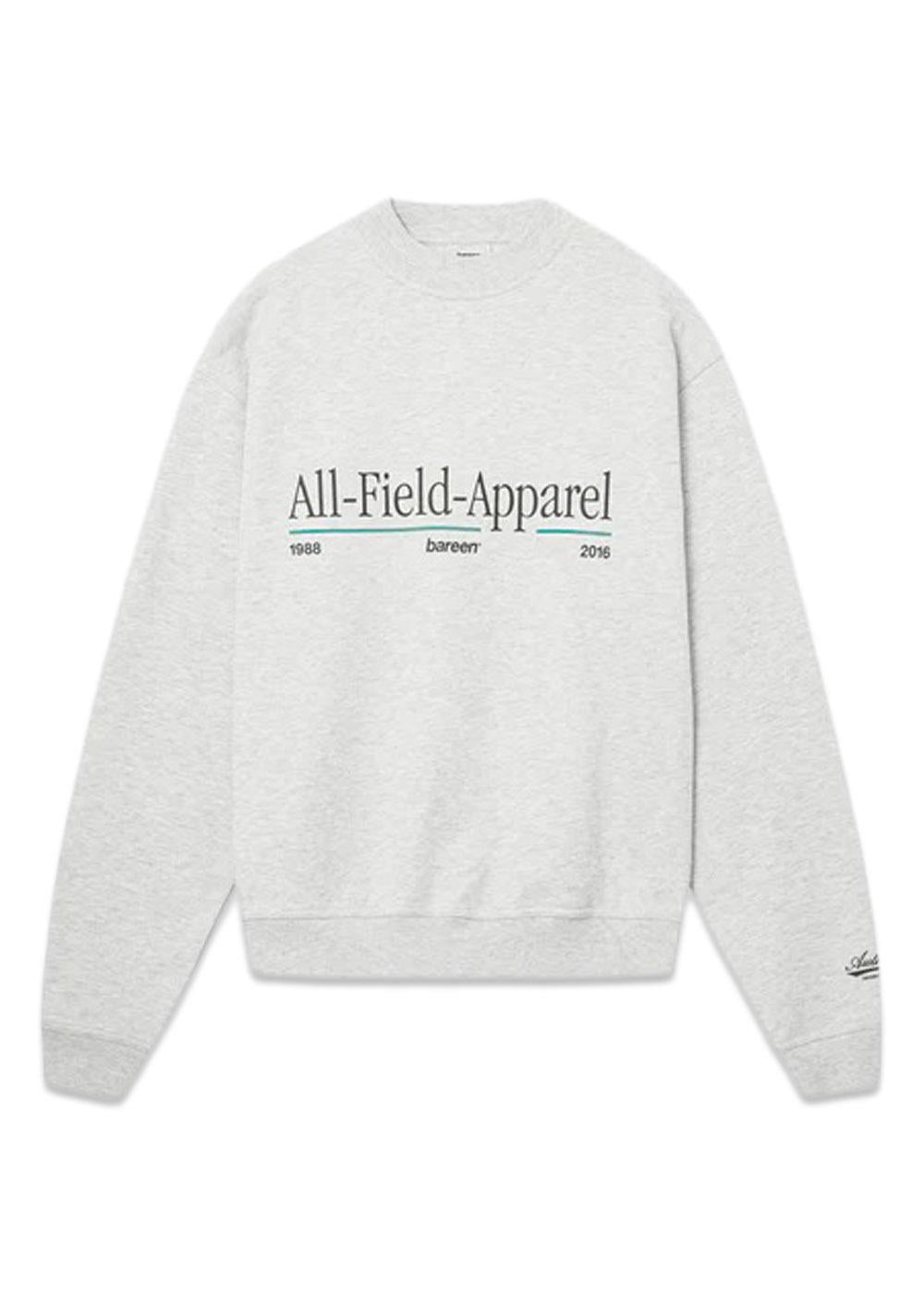 Oversized Crewneck - All-Field-Apparel - Cloudy Grey-Sweatshirts-Bareen-Butler Loftet