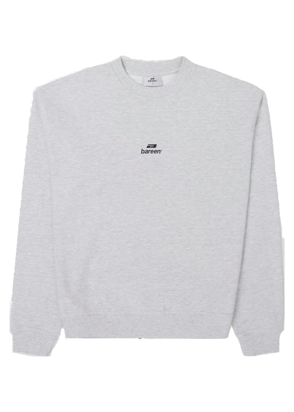 Oversized Crewneck Logo - Cloudy Grey-Sweatshirts-Bareen-Butler Loftet