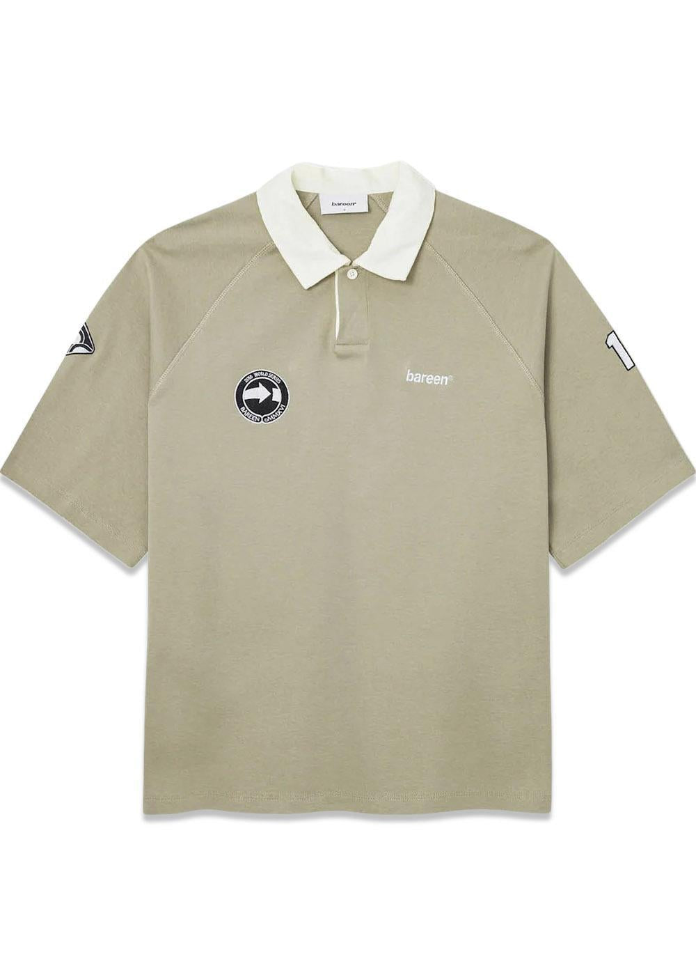 Oversized Polo - Short Sleeve - Laurel Oak-T-shirts-Bareen-Butler Loftet