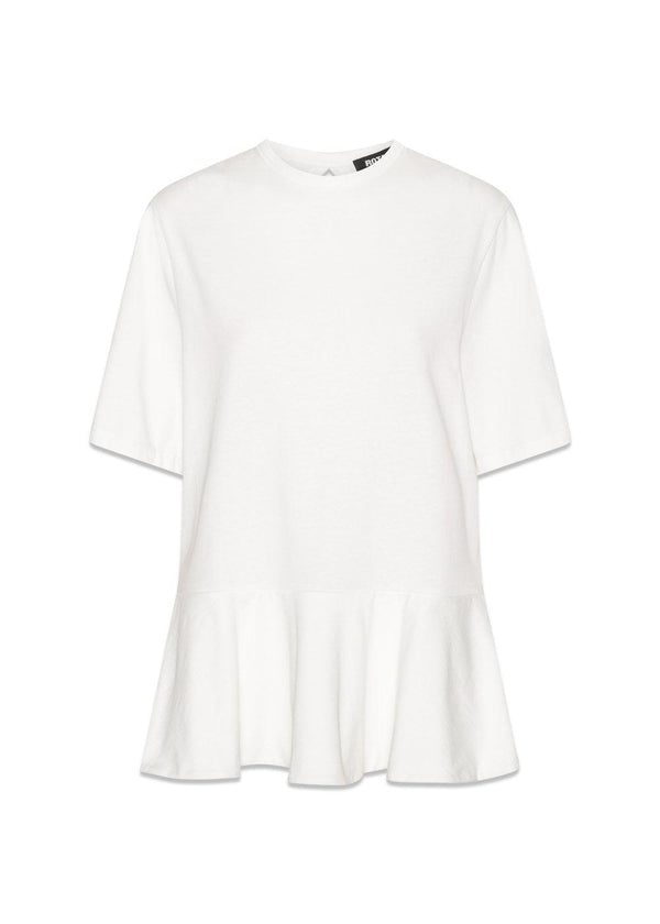 PEPLUM T-SHIRT - Bright White-T-shirts-Rotate-Butler Loftet