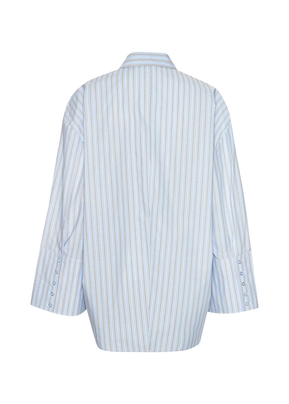 POPLIN OVERSIZED SHIRT - Hydrangea (Blue) Comb.-Shirts-Rotate-Butler Loftet