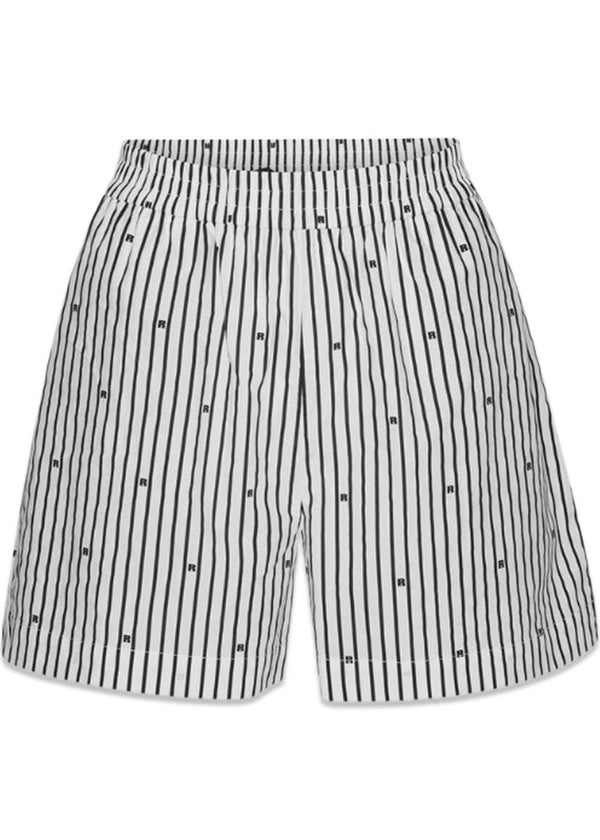 POPLIN SHORTS - Black Striped-Shorts-Rotate-Butler Loftet