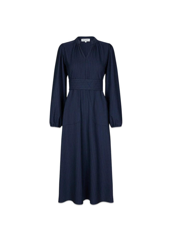 ParisLL Midi Dress LS - Dark Navy-Dress-Lollys Laundry-Butler Loftet