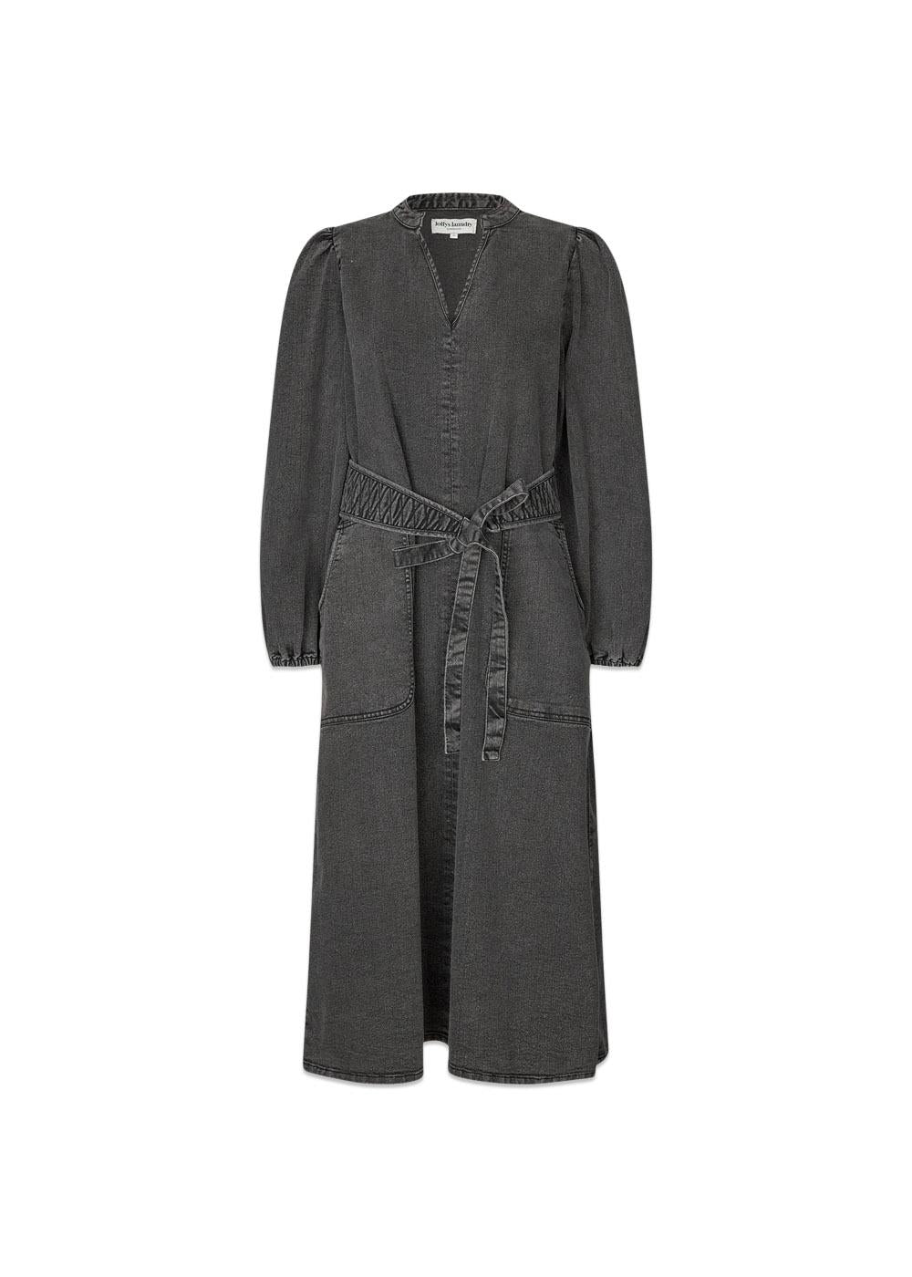 ParisLL Midi Dress LS - Washed Black-Dress-Lollys Laundry-Butler Loftet