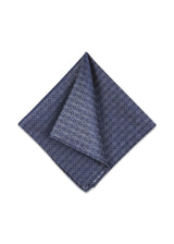 Pattern silk Pocket Square - Blue-Accessories-Portia-Butler Loftet