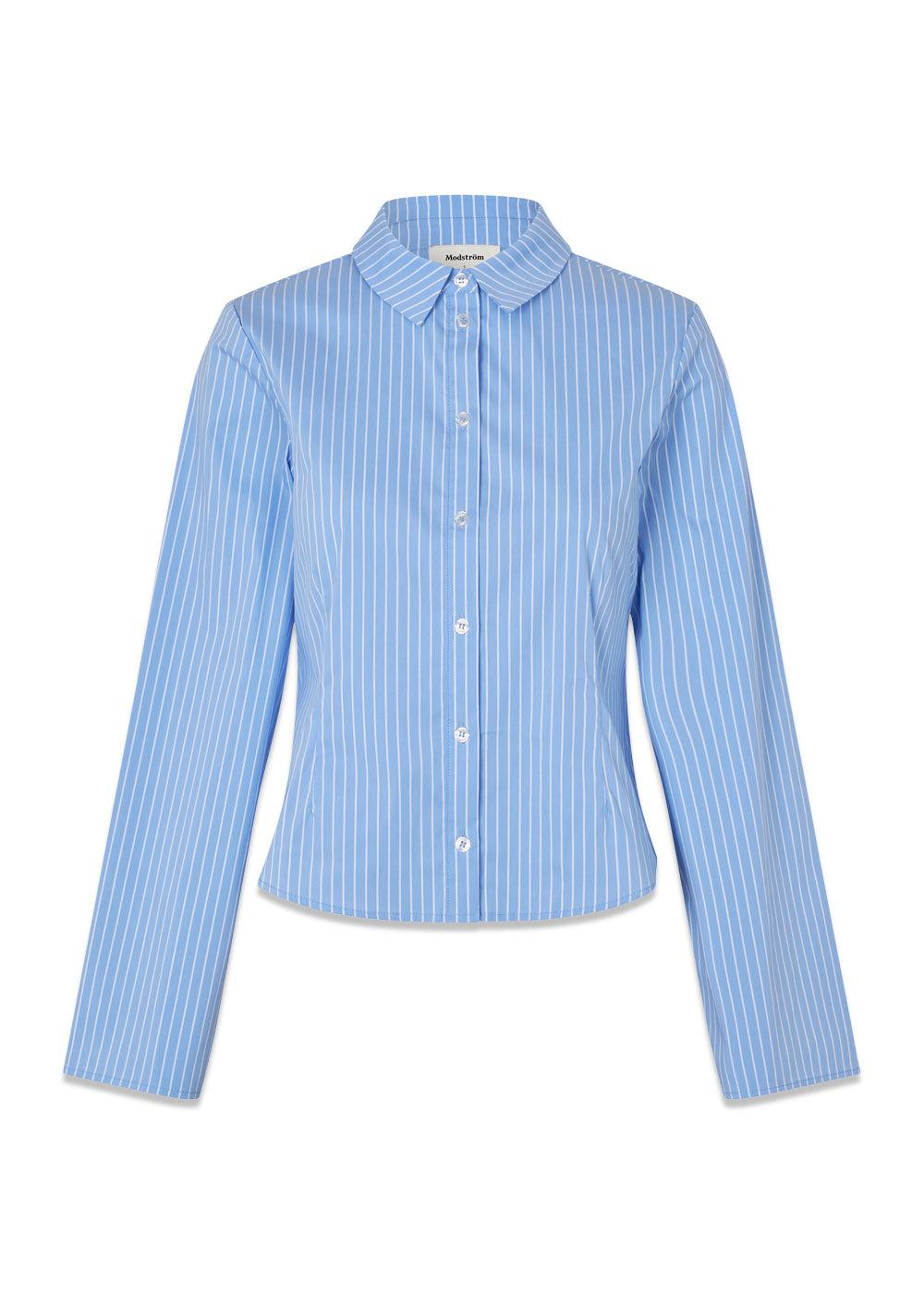 Pattimd shirt - Blue White Stripe-Shirts-Modström-Butler Loftet