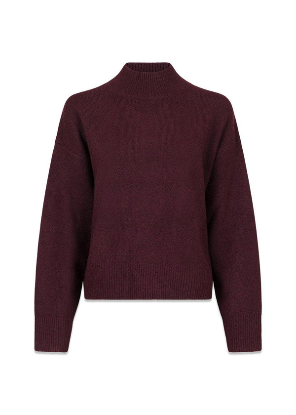 Paulina Knit Blouse - Wine