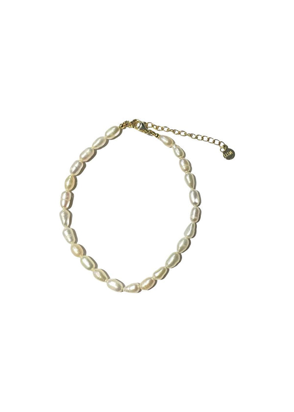 Lemon Luas Pearl Anklet - Pearl/Gold. Køb smykker her.