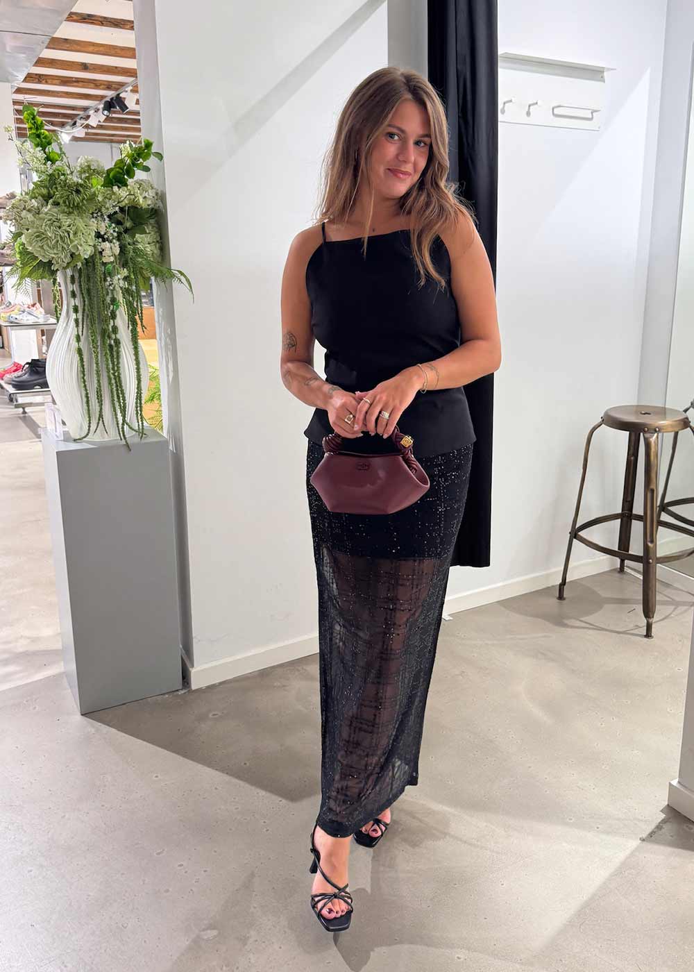 Pearleenmd long skirt - Black-Skirts-Modström-Butler Loftet