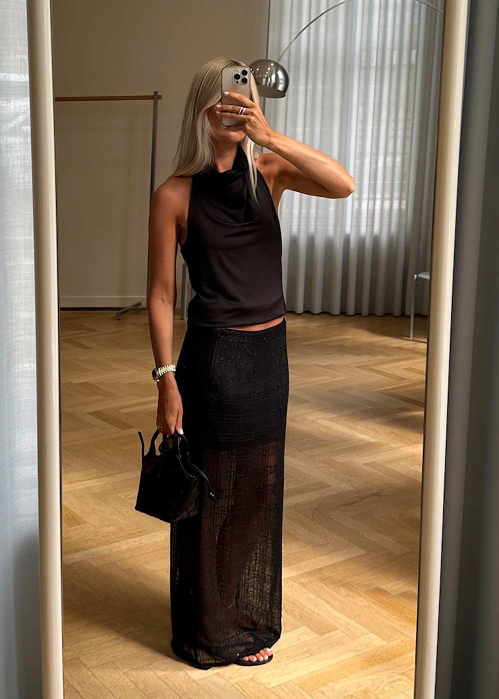 Pearleenmd long skirt - Black-Skirts-Modström-Butler Loftet