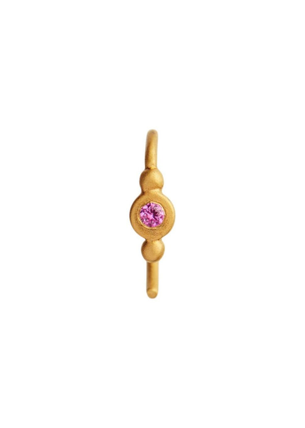 Stine A's Petit Bon-Bon Pink Zircon Earring - Gold. Køb øreringe her.