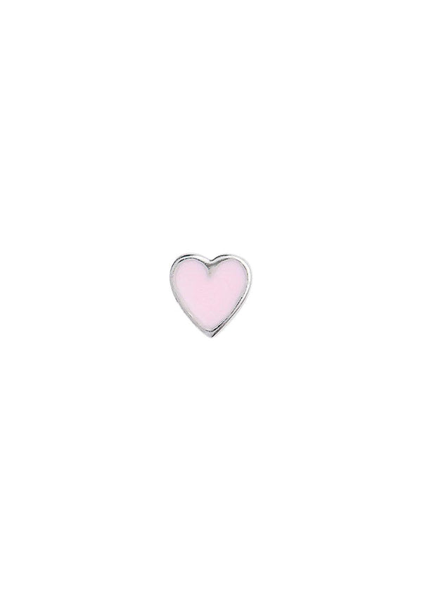 Stine A's Petit Love Heart Light Pink Enamel Silver. Køb øreringe her.