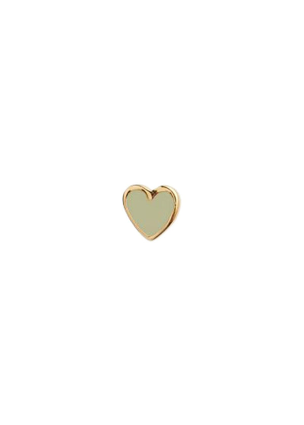 Stine A's Petite Love Heart White Enamel Gold - Gold. Køb øreringe her.