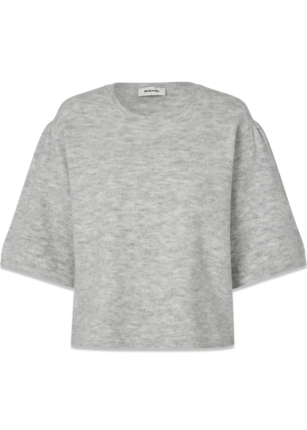 Petronellamd SS o-neck - Grey Melange-Knitwear-Modström-Butler Loftet
