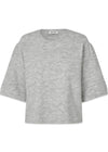 Petronellamd SS o-neck - Grey Melange-Knitwear-Modström-Butler Loftet