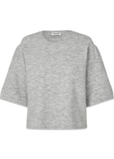 Petronellamd SS o-neck - Grey Melange-Knitwear-Modström-Butler Loftet