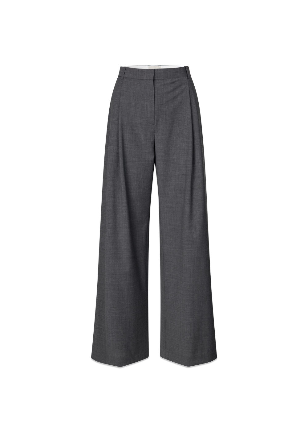 The Garments Pisa Wide Pants - Grey Melange. Køb bukser her.