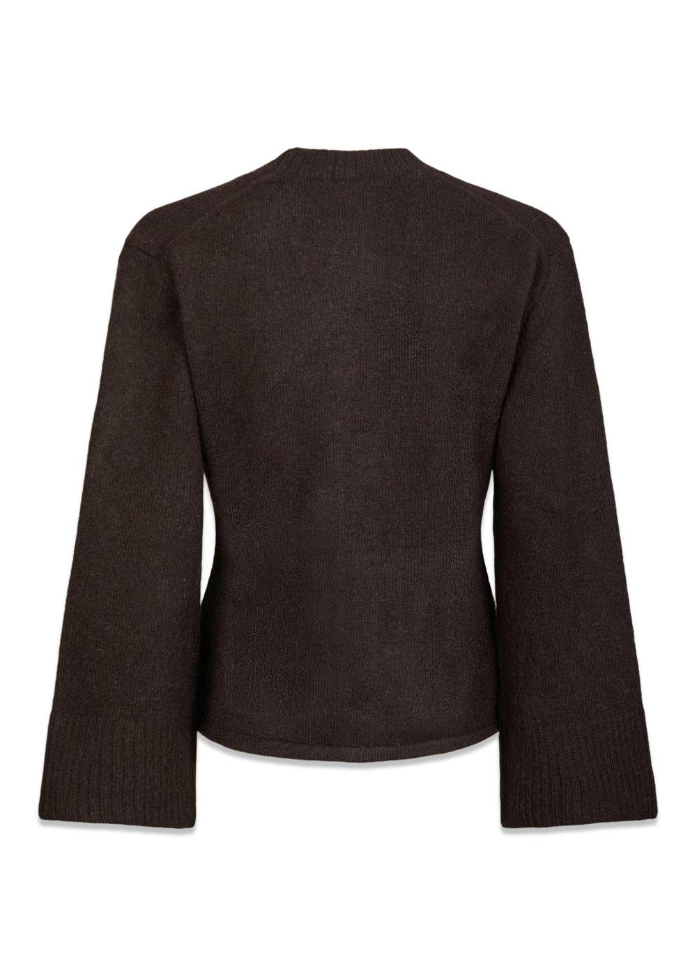 Pixie Knit Cardigan - Dark Brown-Knitwear-Neo Noir-Butler Loftet