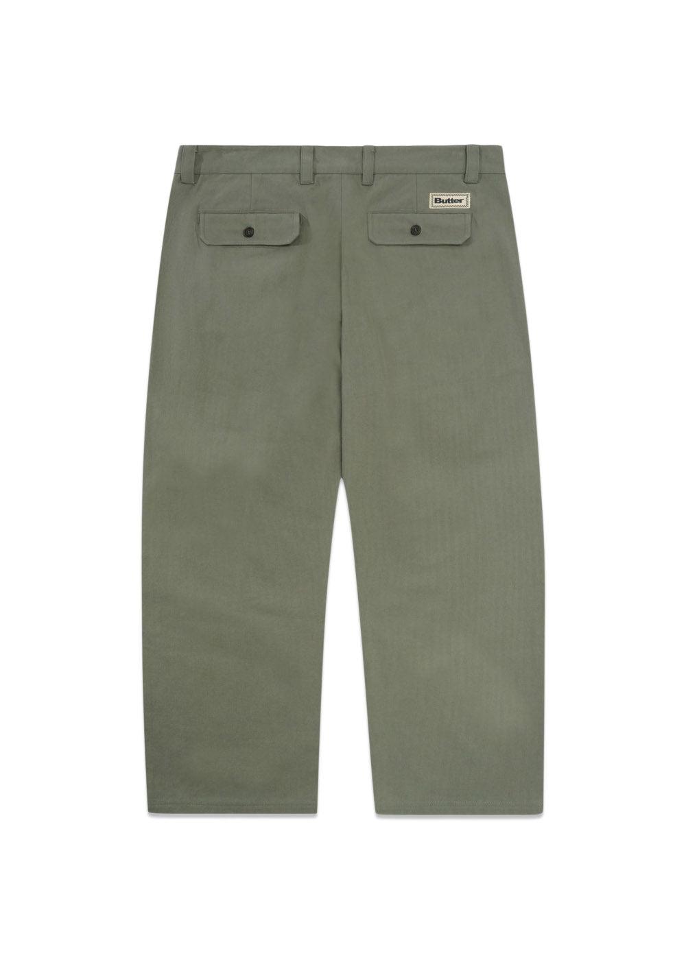 Pleated Trousers - Moss