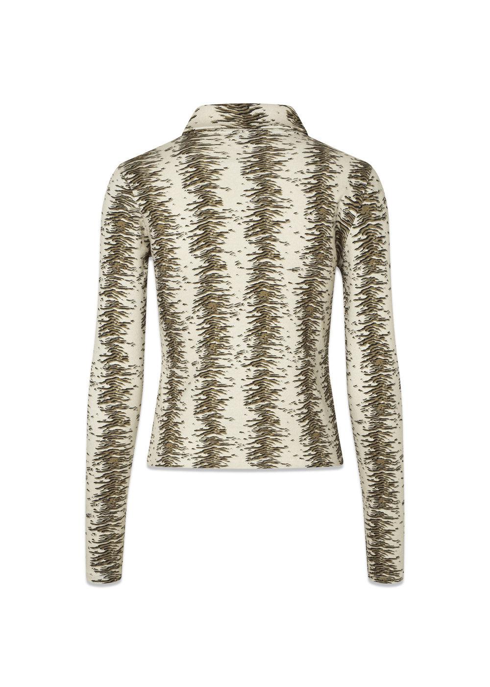 Porsiamd print LS polo - Light Shadow Zebra-T-shirts-Modström-Butler Loftet