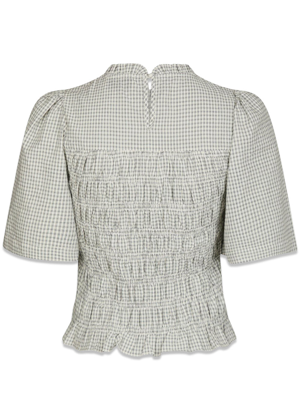 Possini Small Check Blouse - Creme-Blouses-Neo Noir-Butler Loftet