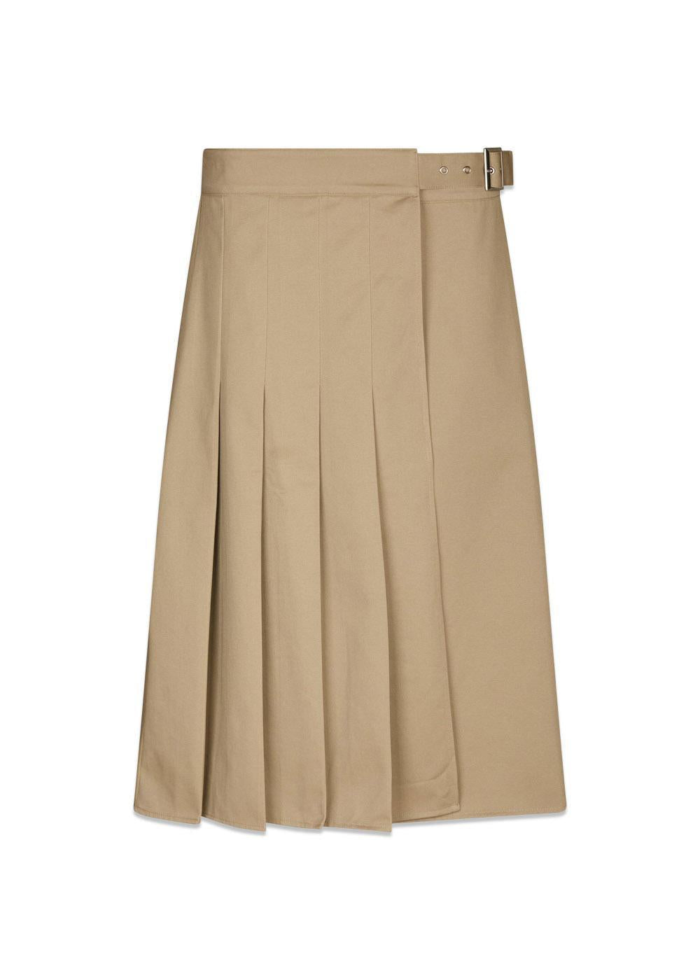 Prisilla Twill Skirt - Taupe-Skirts-Neo Noir-Butler Loftet