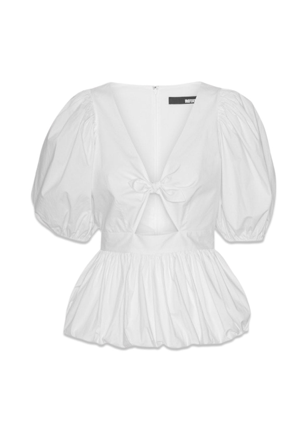 Puff Sleeve Bubble Top - Bright White